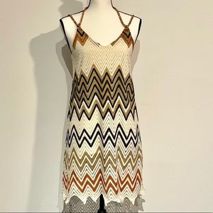 Multi colored eyelet dress with adjustable straps